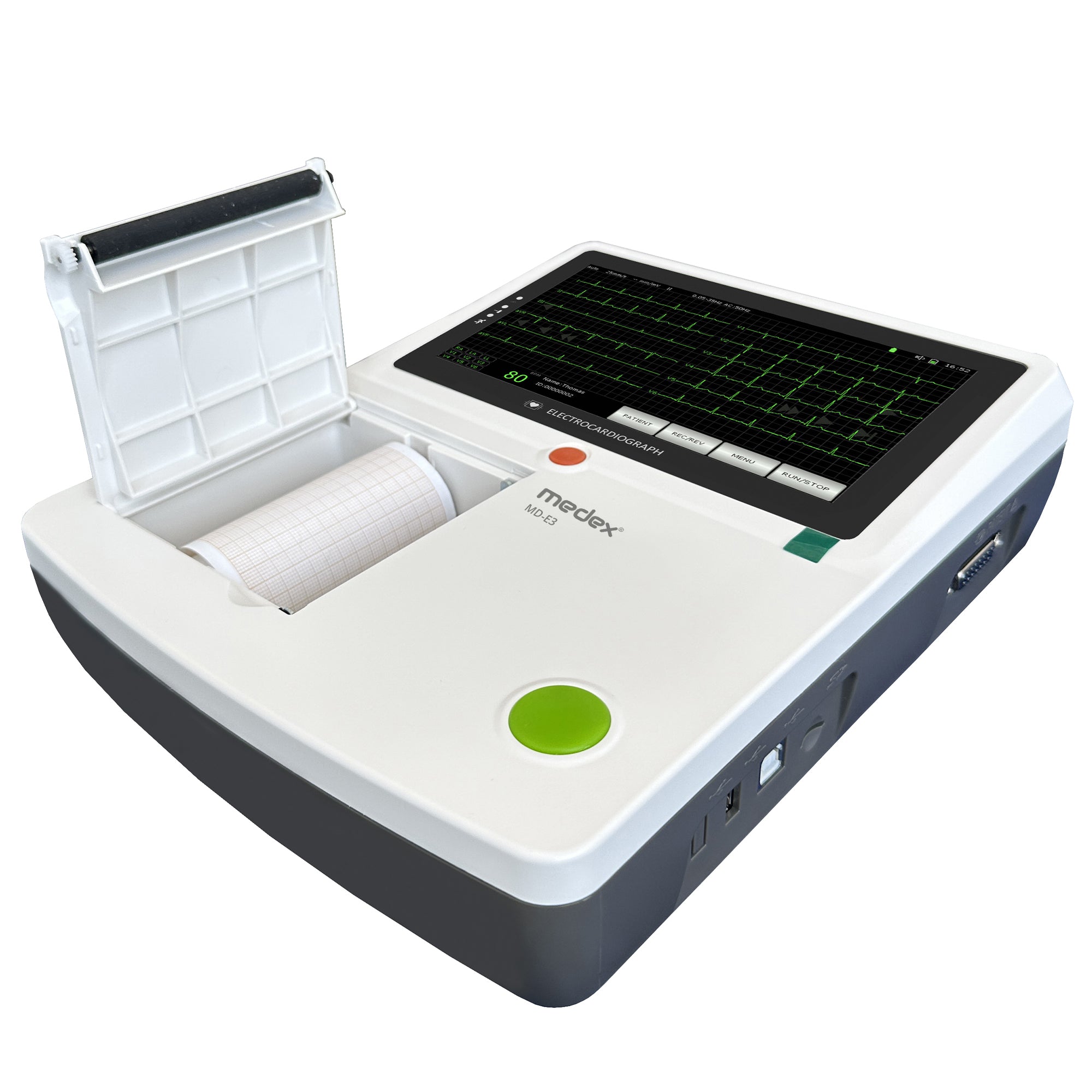 MEDEX ECG Machine 3 Channel 7 Inch Color Touch Screen